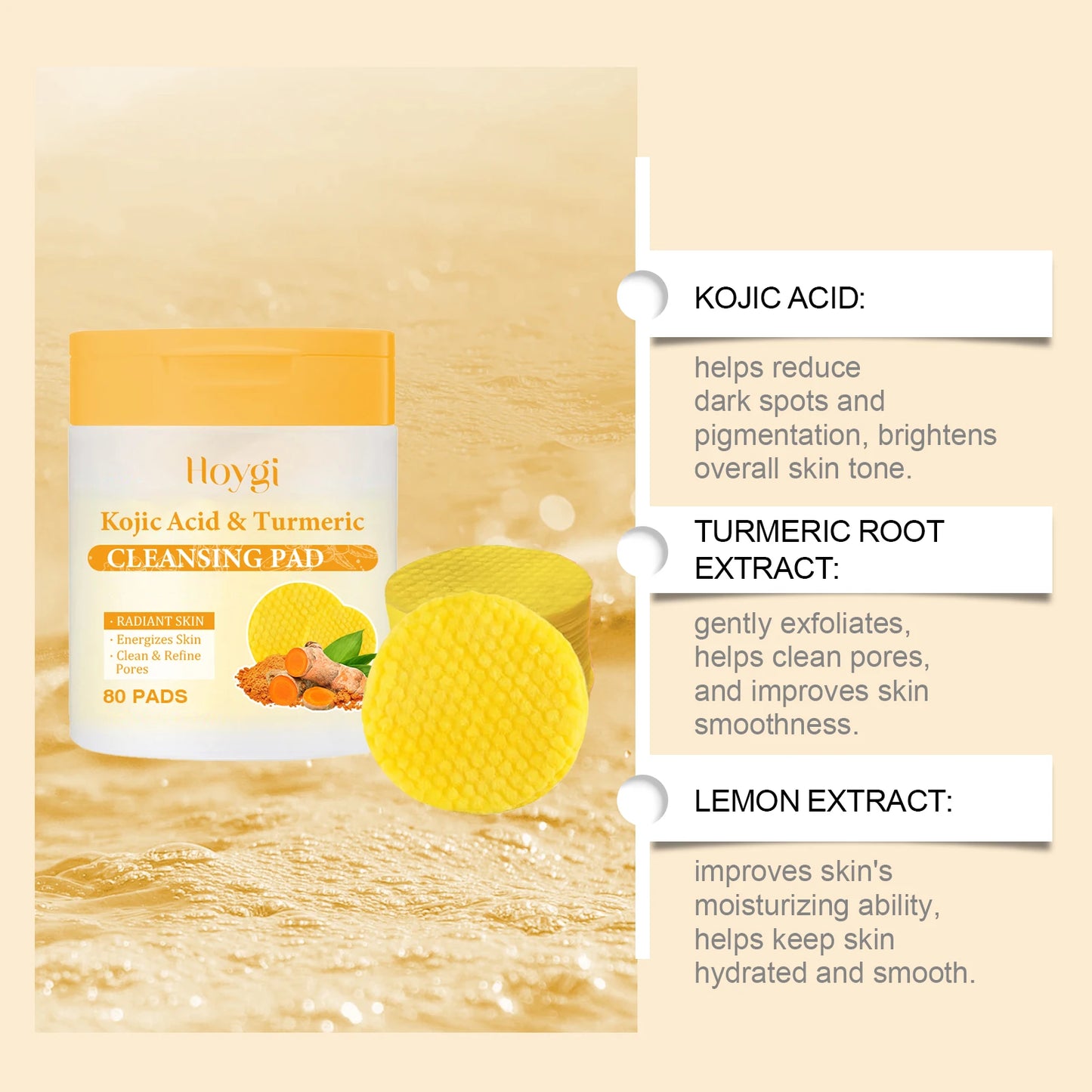 HerBalance Glow Pads-Brightening Turmeric & Kojic Acid Pads