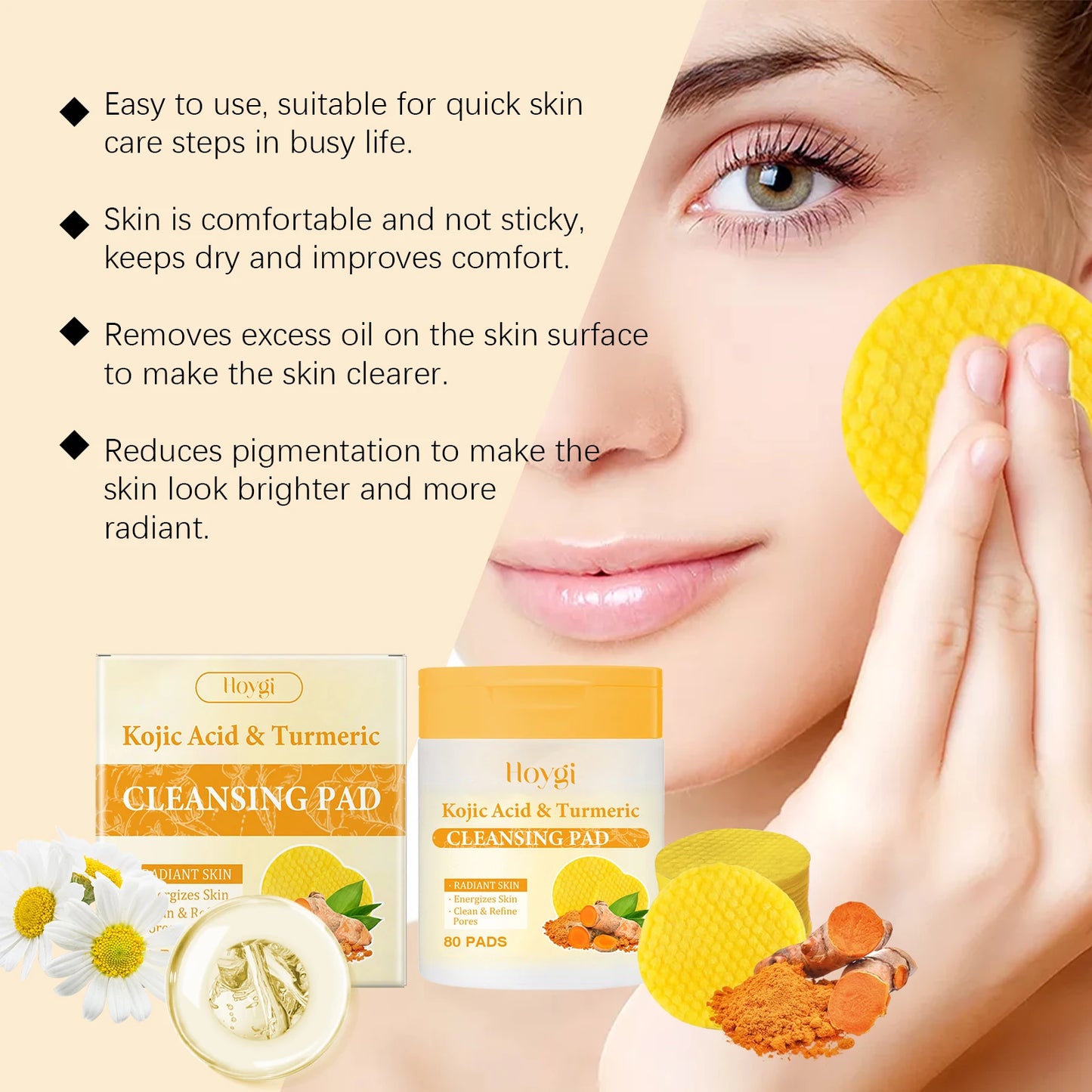 HerBalance Glow Pads-Brightening Turmeric & Kojic Acid Pads